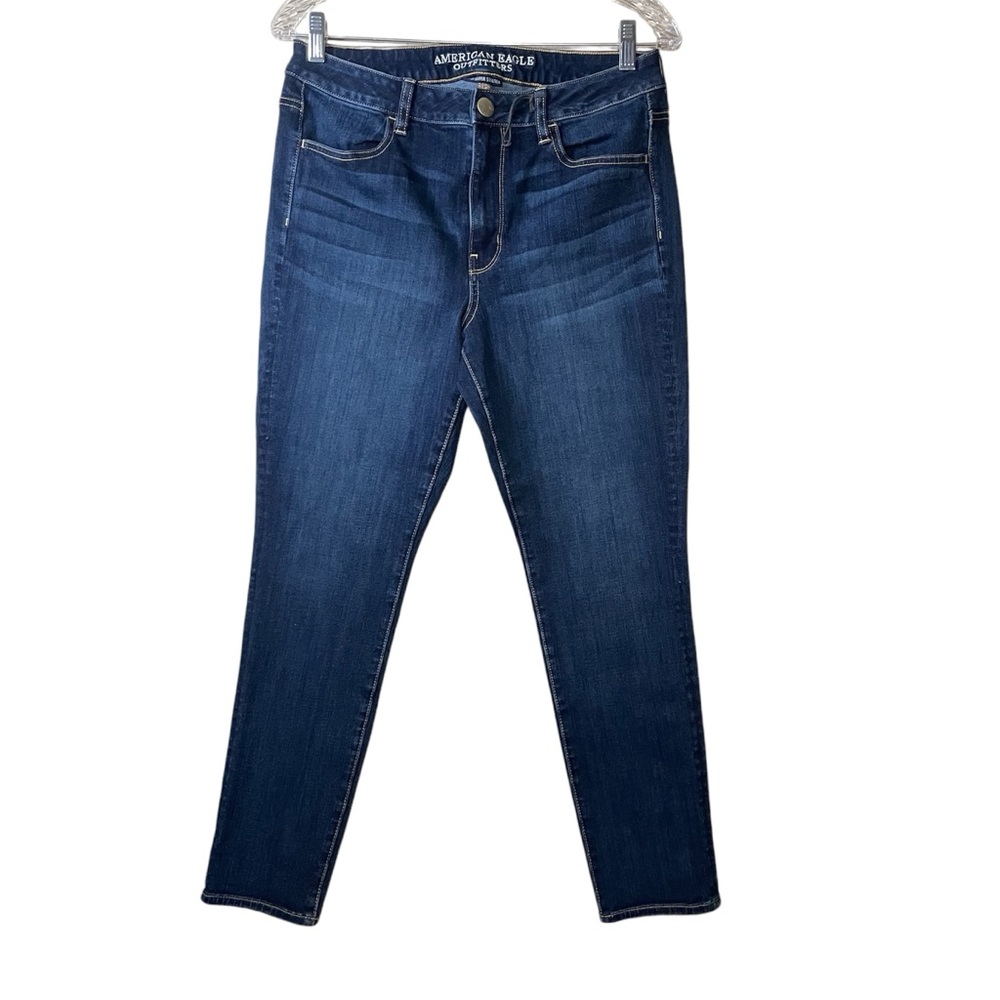 American Eagle Outfitters High‎ Rise Jeggings Dark Wash Size 12 Short
